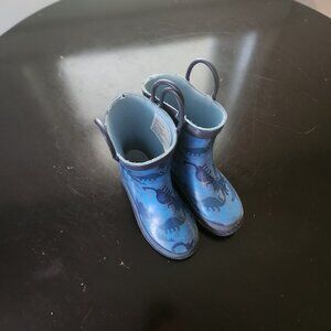 Lily & Dan Blue Dinosaur Rain Boots Boys Size‎ 7/8